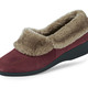 Hausschuhe - ELENA EDEN Hausschuh mit echtem Lammfellfutter, in Größe 036 bis 043, in Farbe BORDEAUX-TAUPE – Farbe BORDEAUX-TAUPE – Ansicht 1