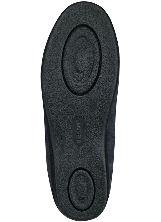 Hausschuhe - ELENA EDEN Hausschuh mit echtem Lammfellfutter, in Größe 036 bis 043, in Farbe BORDEAUX-TAUPE Ansicht 6