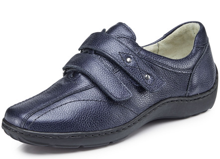 Waldläufer, bequeme Damen-Slipper, Weite H, mit herausnehmbarem Fußbett