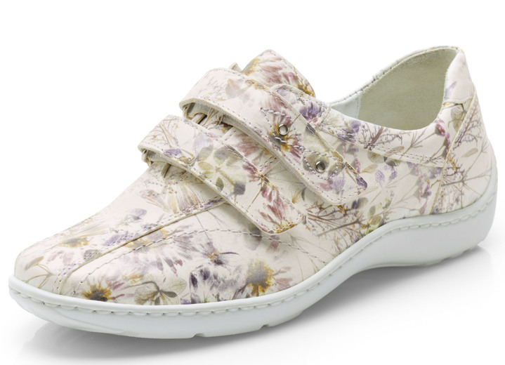 Slipper & Schnürschuhe - Waldläufer, bequeme Damen-Slipper, Weite H, mit herausnehmbarem Fußbett, in Größe 3 1/2 bis 8, in Farbe ECRU-BUNT Ansicht 3