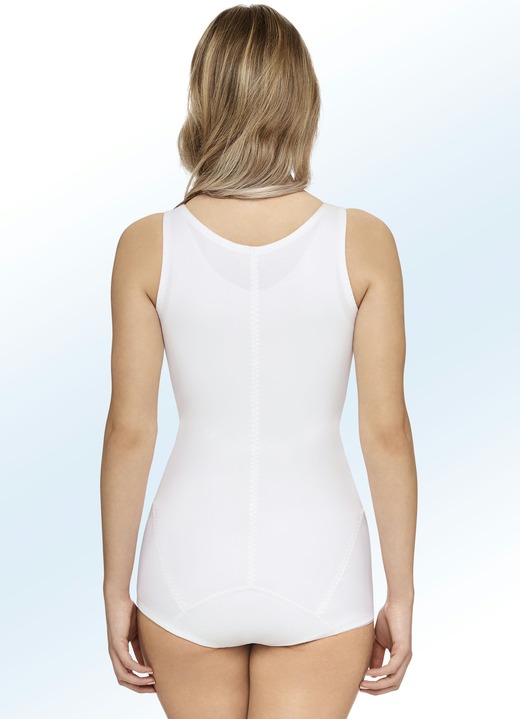 Korseletts - Susa Hosenkorselett mit Vorderreißverschluss Ansicht 4 Korseletts - Susa Hosenkorselett mit Vorderreißverschluss, in Größe 080 bis 125, in Cup D, in Farbe WEISS Ansicht 4