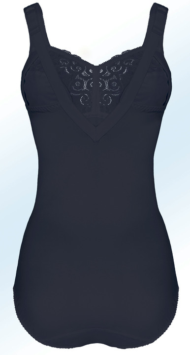 Korseletts - Swegmark of Sweden Hosenkorselett mit Elastikspitze, in Größe 075 bis 105, in Cup C, in Farbe MARINE Ansicht 2