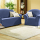 Sessel- & Sofaüberwürfe - Schützende Stretchbezüge für Sessel und Sofa, in Größe 101 (Sessel-Bezug) bis 108 (Hocker-Bezug), in Farbe NATUR – Farbe BLAU – Ansicht 1