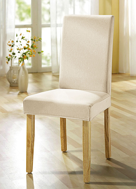 Sessel- & Sofaüberwürfe - Schützende Stretchbezüge für Sessel und Sofa, in Größe 101 (Sessel-Bezug) bis 108 (Hocker-Bezug), in Farbe NATUR Ansicht 2