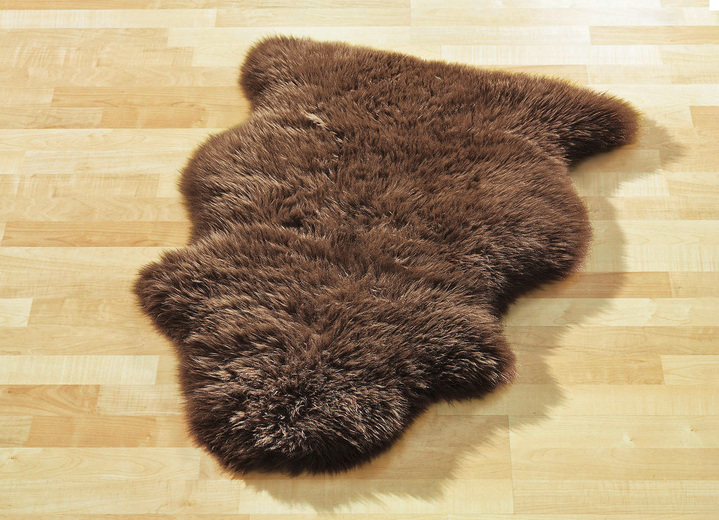 Klassisch - Vorleger aus echtem Merino-Lammfell, in Größe 001 (Vorleger, Länge ca. 80 cm) bis 003 (Vorleger, Länge ca. 140 cm), in Farbe NATURWEISS Ansicht 6