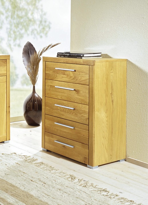 Kommoden - Kommode mit massiver Front, in Farbe KERNBUCHE, in Ausführung Kommode mit 3 Türen Ansicht 3