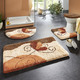 Badgarnituren - Badgarnitur in Table Tuft Qualität – Farbe BEIGE Badgarnituren - Badgarnitur in Table Tuft Qualität, in Größe 100 (Vorleger halbrund, 50/ 80 cm) bis 112 (WC-Deckelbezug, 47/ 50 cm), in Farbe BEIGE