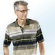 Shirts - Poloshirt mit Allover-Dessin – Farbe OLIV-PASTELLGELB Shirts - Poloshirt mit Allover-Dessin, in Größe 046 bis 062, in Farbe WEINROT-GRAU