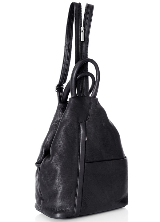 Taschen - Laurina, Rucksack, Damen, mit zwei durch Reißverschluss teilbare Umhängeriemen, in Farbe MARONE Ansicht 2