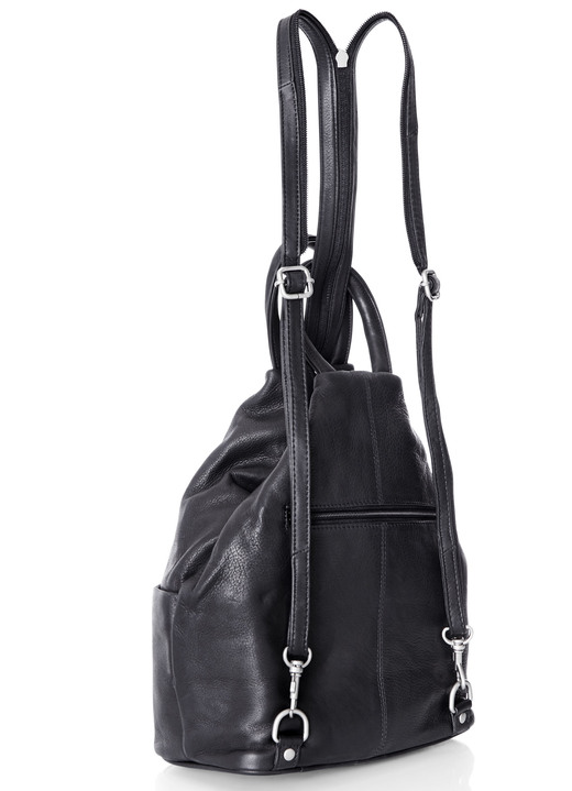 Taschen - Laurina, Rucksack, Damen, mit zwei durch Reißverschluss teilbare Umhängeriemen, in Farbe MARONE Ansicht 3