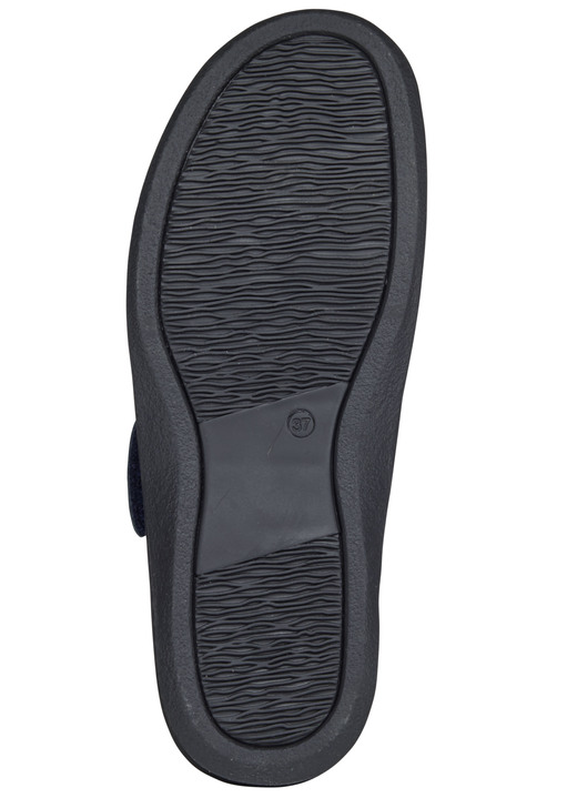 Sandaletten & Pantoletten - Bequeme Damen-Pantoletten, mit herausnehmbarem Fußbett Ansicht 3 Sandaletten & Pantoletten - Bequeme Damen-Pantoletten, mit herausnehmbarem Fußbett, in Größe 036 bis 042, in Farbe DUNKELBLAU Ansicht 3