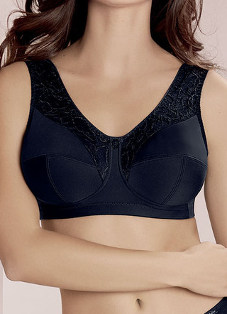 Soft-BH - Anita Entlastungs-BH, in Größe 075 bis 115, in Cup F, in Farbe SAND – Farbe SCHWARZ – Ansicht 