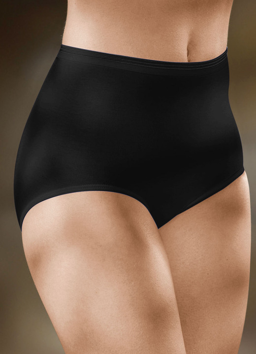 Damenmode - Speidel Viererpack Slips ohne Seitennähte, in Größe 038 bis 054, in Farbe SCHWARZ Ansicht 1