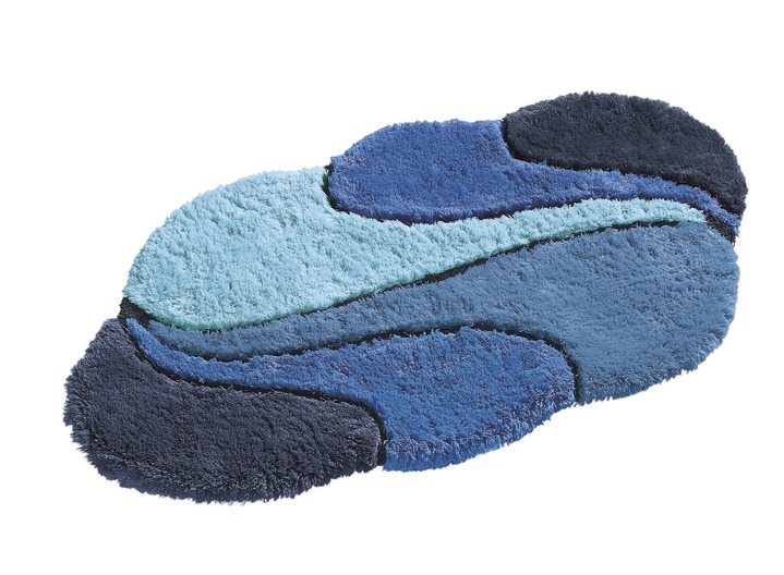 Badgarnituren - Badgarnitur mit rutschhemmender Rückseite, in Größe 100 (Vorleger halbrund, 50/80 cm) bis 112 (WC-Deckelbezug mit Kordel), in Farbe GRÜN Ansicht 5