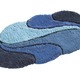 Badgarnituren - Badgarnitur mit rutschhemmender Rückseite – Farbe BLAU Badgarnituren - Badgarnitur mit rutschhemmender Rückseite, in Größe 100 (Vorleger halbrund, 50/80 cm) bis 112 (WC-Deckelbezug mit Kordel), in Farbe BLAU