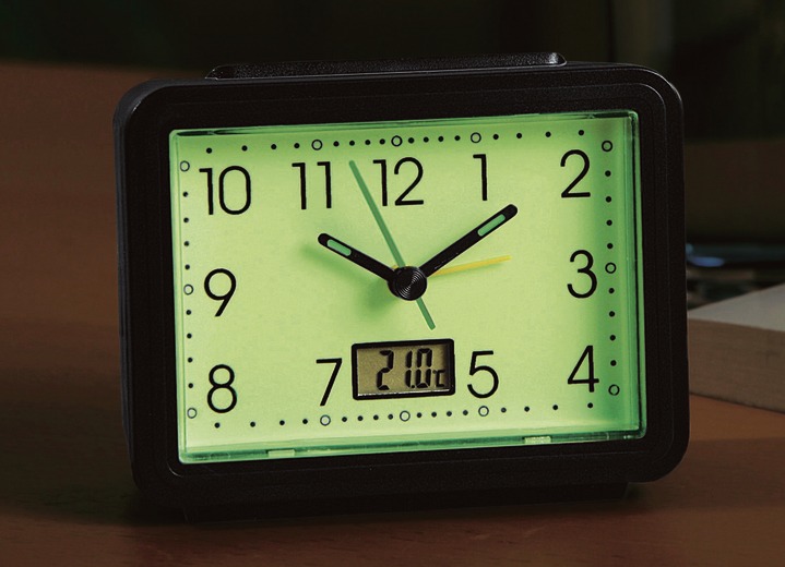 Praktische Hilfsmittel - Leuchtender Wecker, in Farbe SCHWARZ Ansicht 3