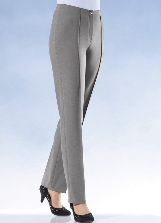Hosen - Hose mit angeschnittenem Bund, in Größe 018 bis 245, in Farbe MITTELGRAU Ansicht 1