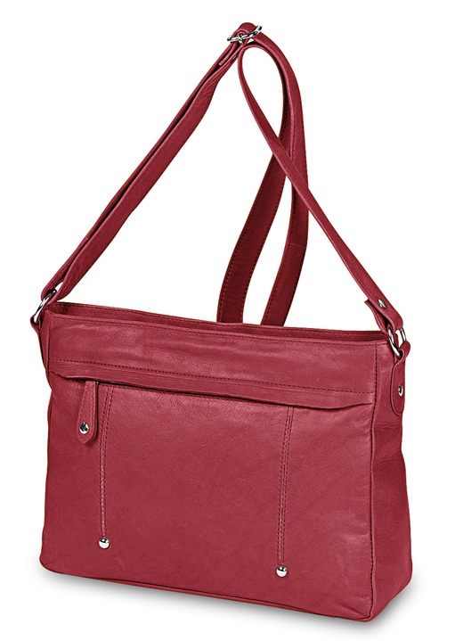 Taschen - Laurina Tasche aus feinem Vollrind-Nappaleder, in Farbe RUBINROT Ansicht 1