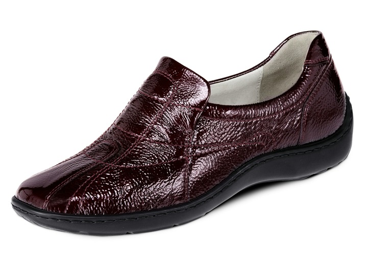 Slipper & Schnürschuhe - Waldläufer Slipper aus hochwertigem Leder, in Farbe BURGUND