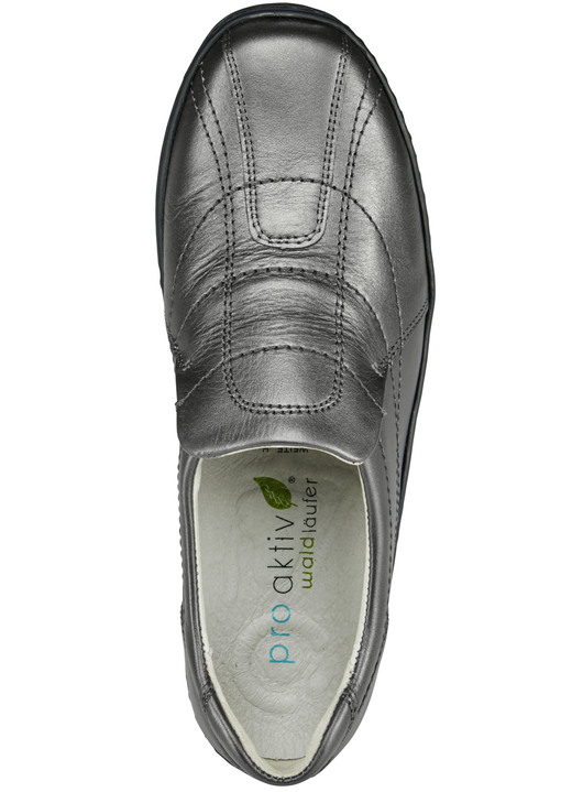 Slipper & Schnürschuhe - Waldläufer, bequeme Damen-Slipper, Weite H, mit herausnehmbarem Fußbett Ansicht 5 Slipper & Schnürschuhe - Waldläufer, bequeme Damen-Slipper, Weite H, mit herausnehmbarem Fußbett, in Größe 4 bis 8 1/2, in Farbe STAHLBLAU Ansicht 5