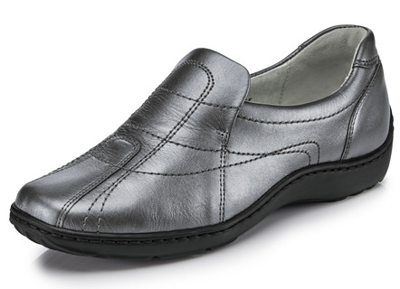 Waldläufer, bequeme Damen-Slipper, Weite H, mit herausnehmbarem Fußbett