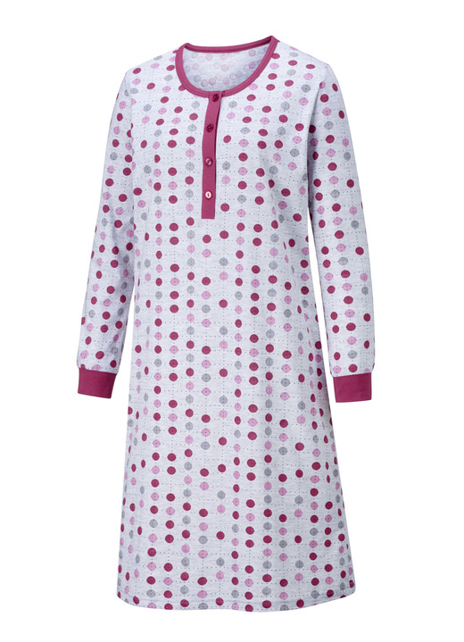 Langarm - Zweierpack Nachthemden, Langarm mit Knopfleiste und Bündchen Ansicht 6 Langarm - Zweierpack Nachthemden, Langarm mit Knopfleiste und Bündchen, in Größe 036 bis 058, in Farbe MARINE/TÜRKIS Ansicht 6