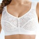 - Miss Mary BH mit floraler Elastikspitze im Vorderteil, in Größe 075 bis 110, in Cup D, in Farbe WEISS – Farbe WEISS – Ansicht 1