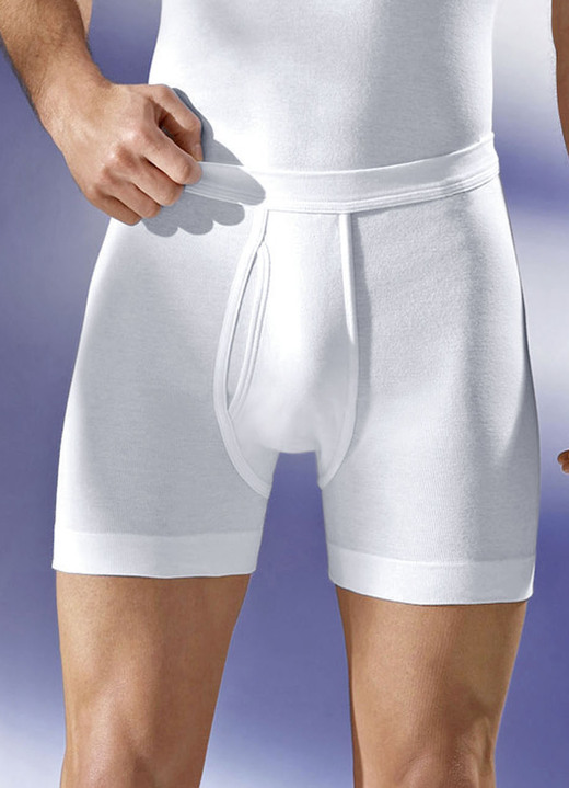 Slips & Unterhosen - Schiesser Unterhose aus Feinripp mit Eingriff, weiß, in Größe 005 bis 009, in Farbe WEISS Ansicht 1
