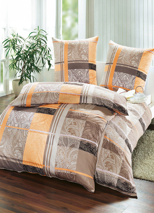 Bettwäschegarnituren - Satin Bettwäsche-Garnitur, in Größe 111 (40x80 cm + 135x200 cm) bis 312 (2x 80x80 cm + 1x 200x200 cm), in Farbe LIND Ansicht 3