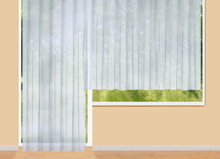 Klassisch - Store mit Faltenband, in Größe 160 (Store, H145xB300 cm) bis 257 (Store, H240xB600 cm), in Farbe WEISS Ansicht 2