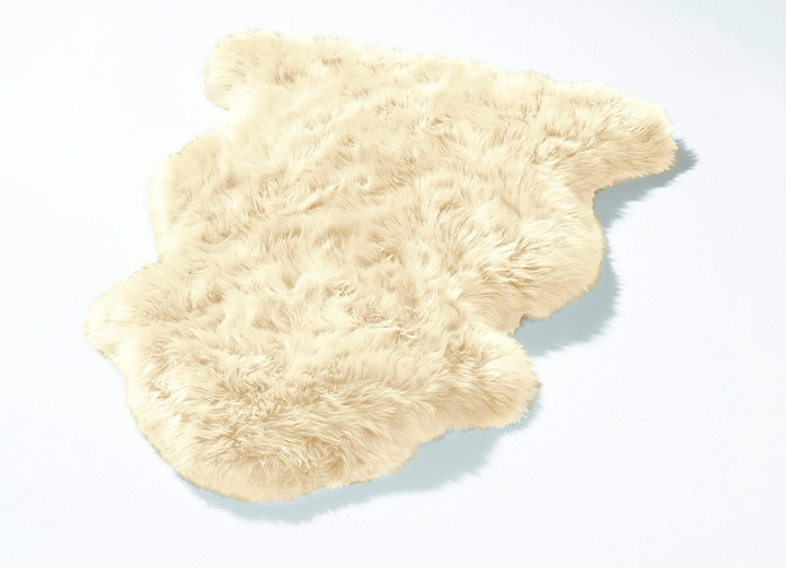 Klassisch - Vorleger aus echtem Merino-Lammfell, in Größe 001 (Vorleger, Länge ca. 80 cm) bis 003 (Vorleger, Länge ca. 140 cm), in Farbe NATURWEISS Ansicht 5