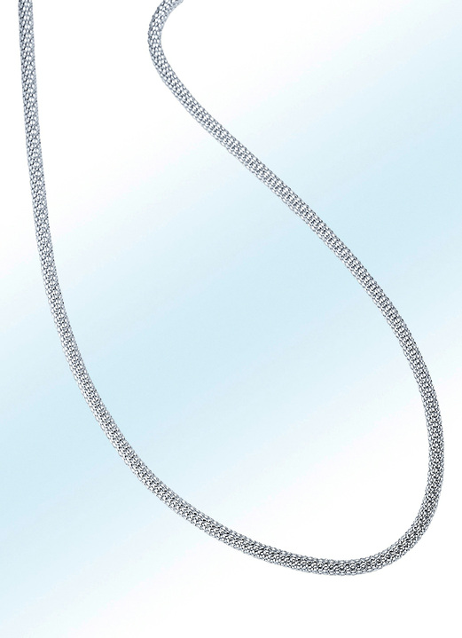 80€ K1577 Damen Herren Schlangenkette Halskette 55 cm 5 mm 18k Weißgold  UVP