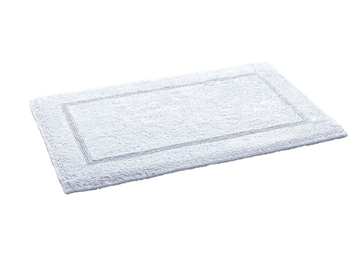 Badgarnituren - Bad-Wendegarnitur aus 100% Baumwolle, in Größe 100 (Vorleger halbrund, 50x 80 cm) bis 110 (Hänge WC Garnitur, 2-teilig), in Farbe HELLBLAU Ansicht 14