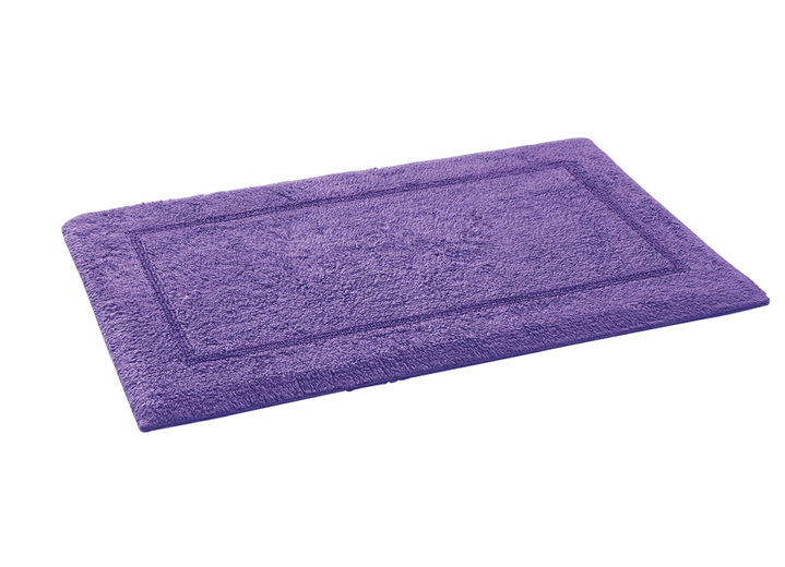 SALE % - Bad-Wendegarnitur aus 100% Baumwolle, in Größe 100 (Vorleger halbrund, 50x 80 cm) bis 110 (Hänge WC Garnitur, 2-teilig), in Farbe LILA Ansicht 1