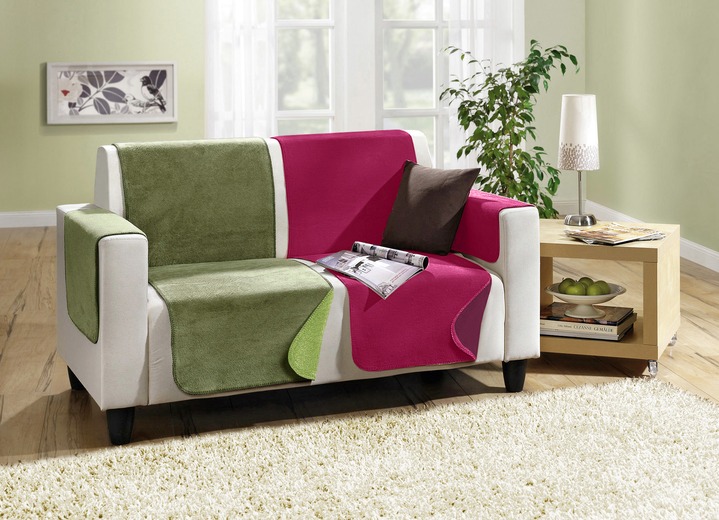 - Wende-Sessel-,Couch- und Armlehnenschoner, in Größe 102 (Sesselschoner, 50x200 cm) bis 865 (2 Armlehnenschoner, 50x 70 cm), in Farbe ROT