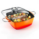 Töpfe & Pfannen - Extra hoher Aluguss-Bräter von King mit Antihaft-Beschichtung – Farbe ORANGE – Ansicht 1 Töpfe & Pfannen - Extra hoher Aluguss-Bräter von King mit Antihaft-Beschichtung, in Farbe ORANGE, in Ausführung Eckpfanne 20x20 cm: Inhalt 3 Liter – Farbe ORANGE – Ansicht 1