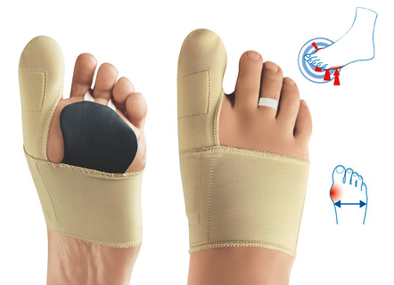 Schuheinlagen - epitact Korrekturorthese Hallux valgus mit Doppelschutz – Farbe HAUTFARBEN – Ansicht  Schuheinlagen - epitact Korrekturorthese Hallux valgus mit Doppelschutz, in Größe L (ab 23 cm) bis S (bis 21,5 cm), in Farbe HAUTFARBEN, in Ausführung linker Fuß – Farbe HAUTFARBEN – Ansicht