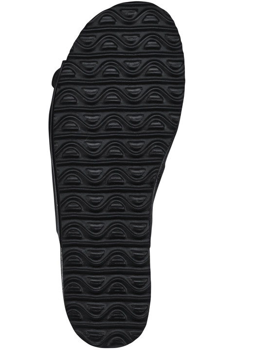 Sandaletten & Pantoletten - Klassische Damen-Pantoletten, mit verstellbaren Spangen, in Größe 036 bis 042, in Farbe WEISS-SILBER Ansicht 4