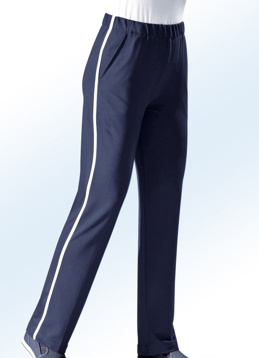 Freizeithosen - Freizeithose mit Dehnbund Freizeithosen - Freizeithose mit Dehnbund, in Größe 019 bis 052, in Farbe MARINE
