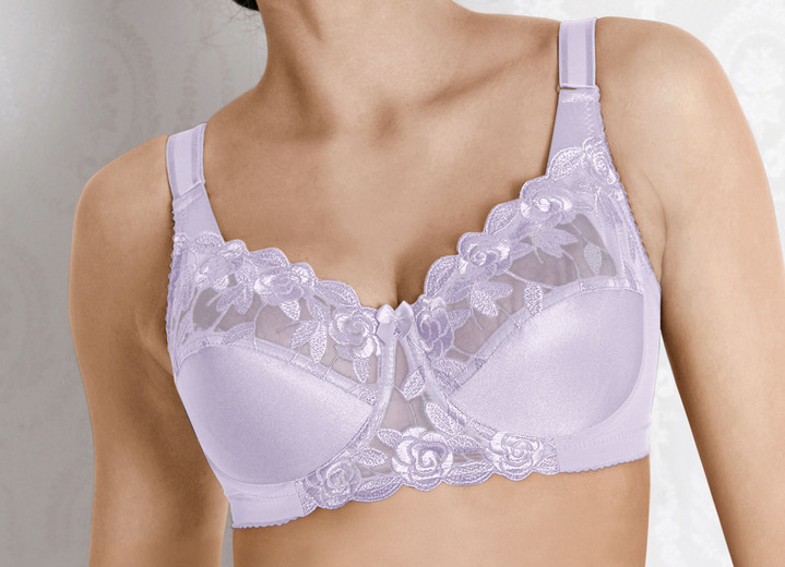 Bügel-BH - Miss Mary Bügel-BH mit floraler Tüllstickereispitze im Vorderteil Ansicht 13 Bügel-BH - Miss Mary Bügel-BH mit floraler Tüllstickereispitze im Vorderteil, in Größe 075 bis 110, in Cup C, in Farbe TÜRKIS Ansicht 13