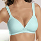 Soft-BH - Naturana BH mit weich gepolsterten Cups – Farbe AQUA – Ansicht 1 Soft-BH - Naturana BH mit weich gepolsterten Cups, in Größe 075 bis 100, in Cup B, in Farbe SCHWARZ – Farbe AQUA – Ansicht 1
