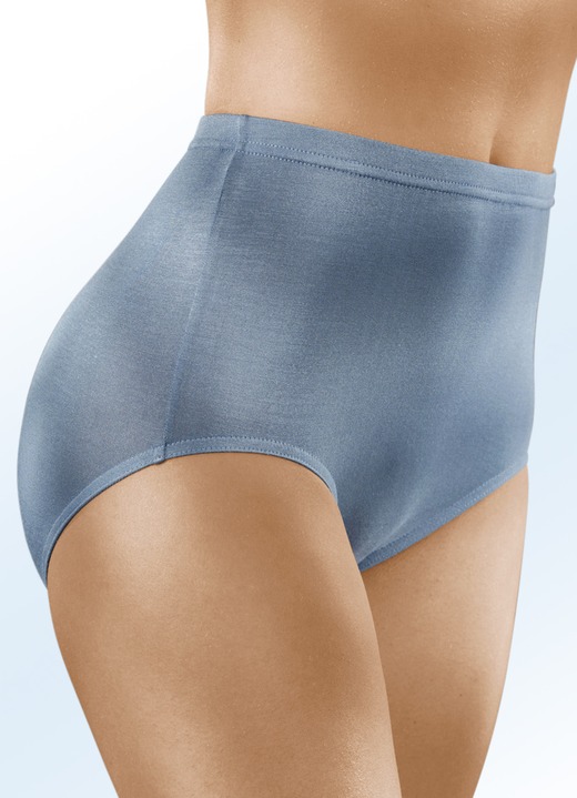 Slips - Viererpack Slips mit Gummizug im Bund, in Größe 038 bis 056, in Farbe 2X TAUPE, 2X RAUCHBLAU Ansicht 2