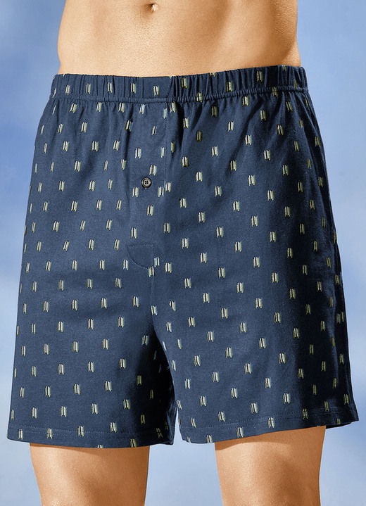 Pants & Boxershorts - Viererpack Boxershorts, bunt dessiniert, in Größe 005 bis 016, in Farbe 2X SCHWARZ-BUNT, 2X BLAU-BUNT Ansicht 2