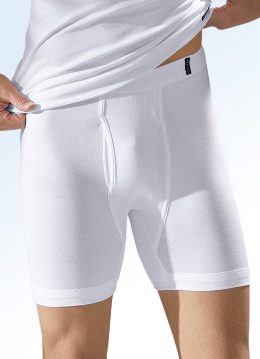 Slips & Unterhosen - Zweierpack Unterhosen aus Feinripp mit Eingriff, weiß, Bio-Baumwolle, in Größe 005 bis 013, in Farbe WEISS Ansicht 1