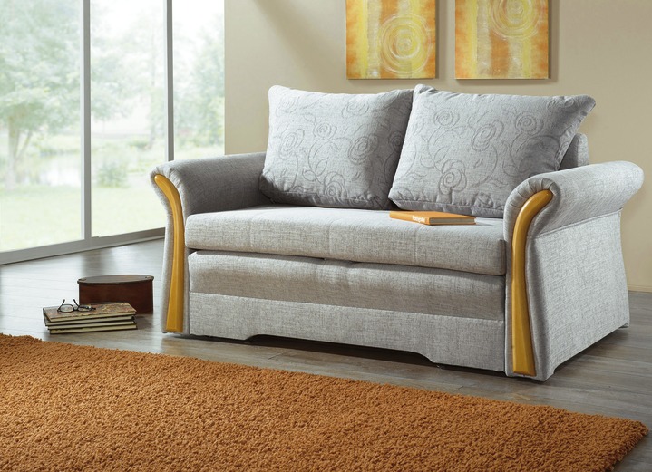 - Verwandlungs-Sofa mit Kissen, in Farbe HELLGRAU