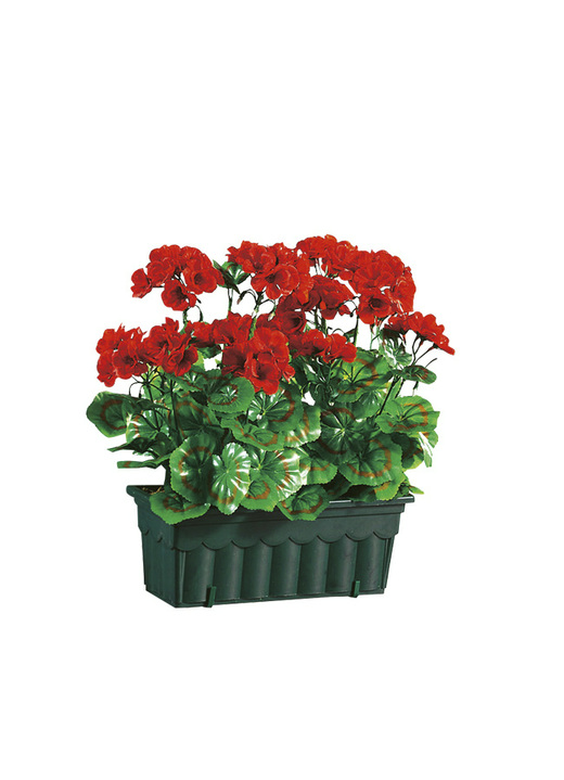 Gartendekoration - Täuschend echt wirkende Geranien mit Balkonkasten, in Farbe PINK Ansicht 3