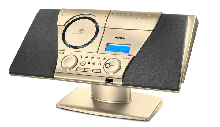 Musikanlagen - Design-Musikanlage als Tisch- oder Wandmodell, in Farbe CHAMPAGNER Ansicht 1