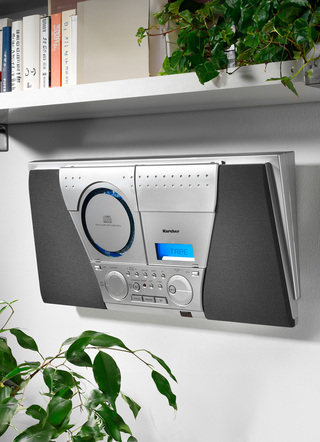 Design-Musikanlage mit beleuchtetem Multifunktionsdisplay