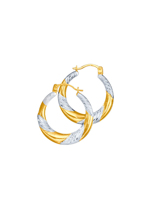 Ohrschmuck - Creolen in Bicolor, in Farbe  Ansicht 2