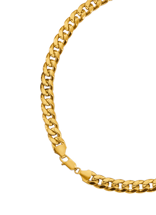 Halsketten - Hochwertige Panzerketten-Garnitur aus Gold, in Farbe , in Ausführung Armband, 19 cm Ansicht 2